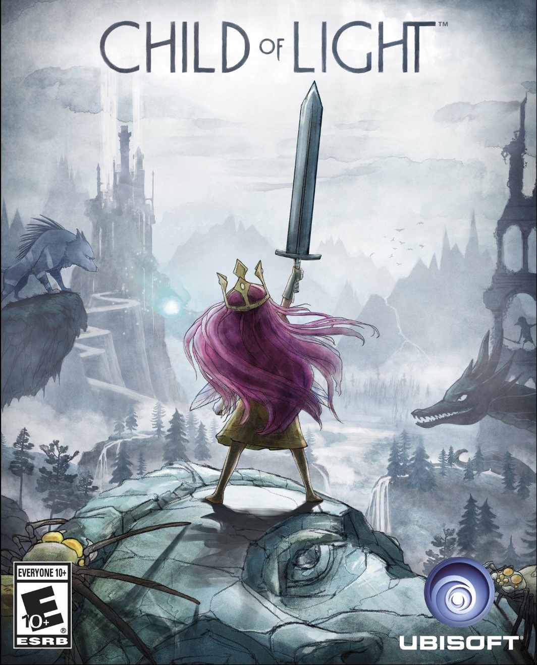 « Papillon de lumière. Sous les projecteurs. Papillon de lumière. Revit dans vos cœurs. Papillon de lumière. » [Child of light, PC]